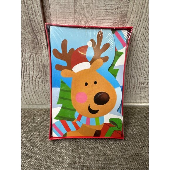 Christmas Greeting Cards w/ Envelopes Reindeer Santa & Money Gift Cards Snowman - Picture 4 of 6